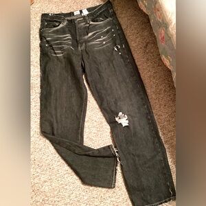 👖Calvin Klein Distress Vintage Black Hole Jeans 33